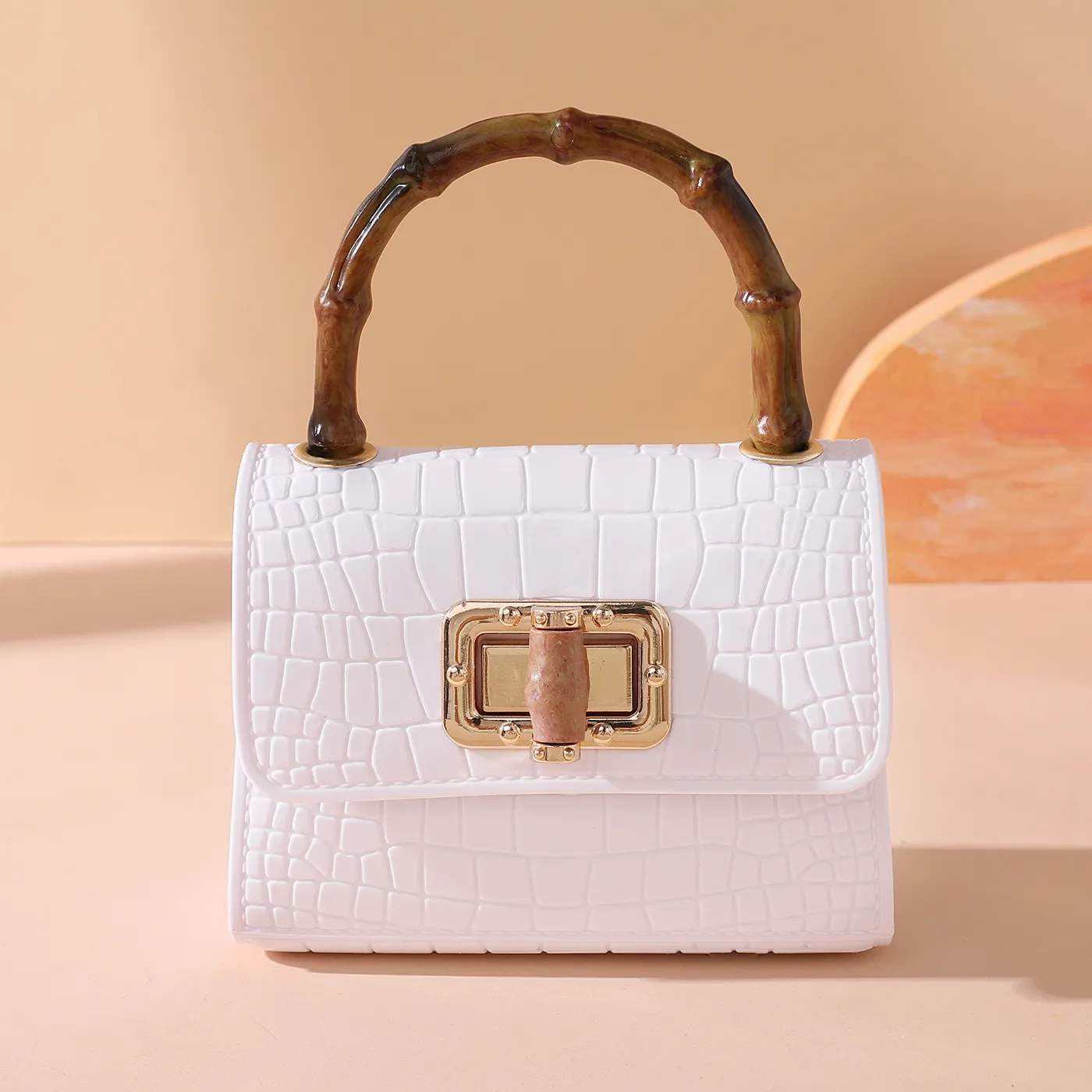 Bebê / Toddler Handheld ou Skew Straddle Pop Bag para meninas Branco image 3