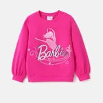 Barbie Kid Girl 2pcs Figure Letter Print Long-sleeve Top or Naia™ Dolphin Shorts  image 5