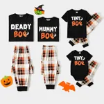 Halloween Family Mtaching Letter Print Plaid Pajamas Sets (Flame Resistant)
  image 2