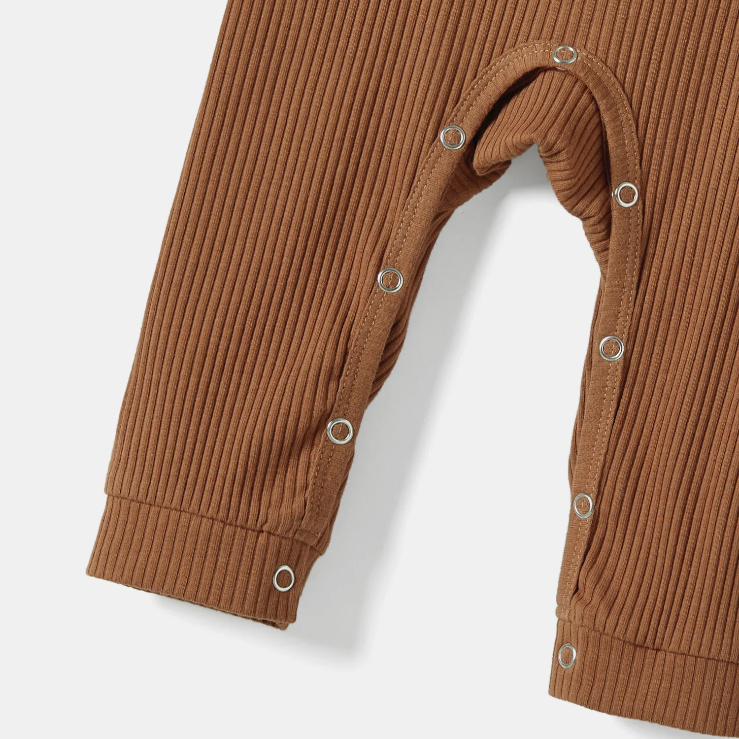 Family Matching Skirt Suit Set Dresses and Colorblock Ribbed Sweatshirts Set Khaki image 5