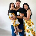 Look de família Girassol Manga cava Conjuntos de roupa para a família Conjuntos  image 3
