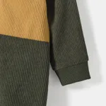 Family Matching Colorblock Long-sleeve Hooded Corduroy Sweatshirts  image 4
