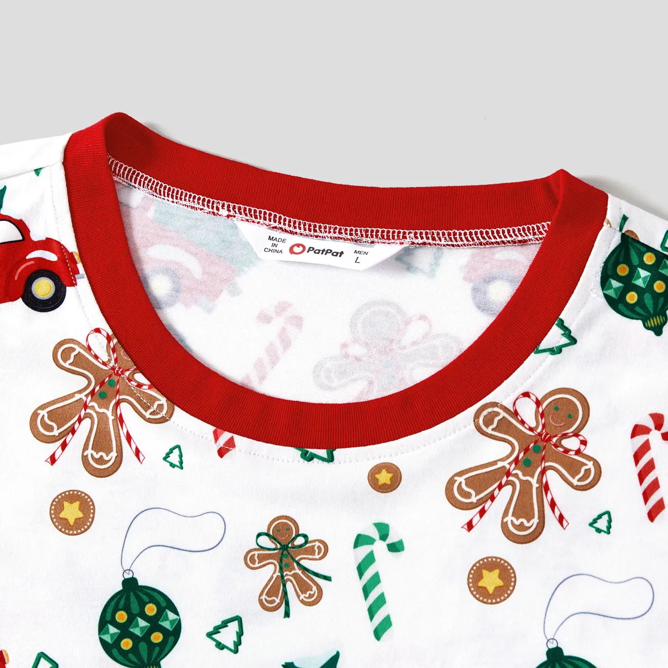Natal Look de família Manga comprida Conjuntos de roupa para a família Pijamas (Flame Resistant) Branco big image 1