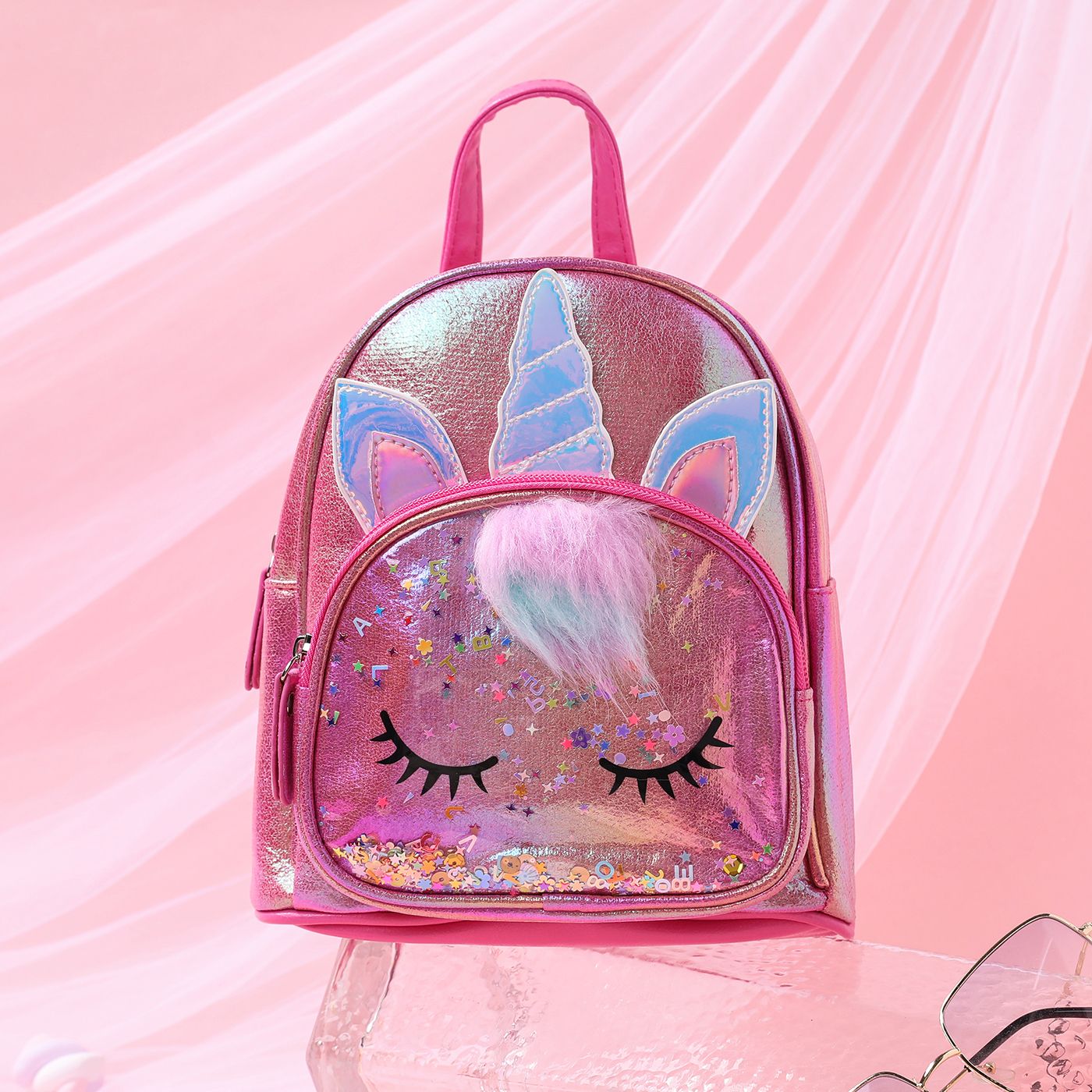 

Children's unicorn color changing double shoulder crossbody bag