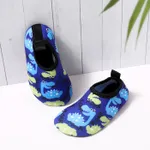 Toddler / Kid Rainbow Unicorn Letter Dinosaur Graphic Slip-on Water Shoes Aqua Socks Dark Blue