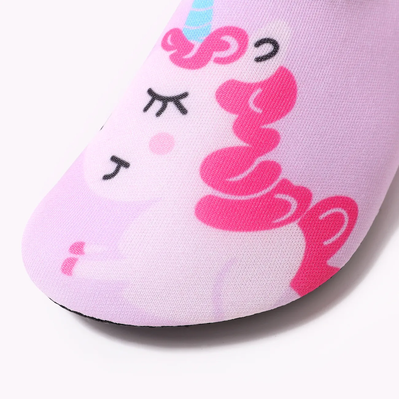 bambino / bambino arcobaleno unicorno lettera dinosauro grafico slip-on scarpe da acqua calzini acqua Rosa big image 1