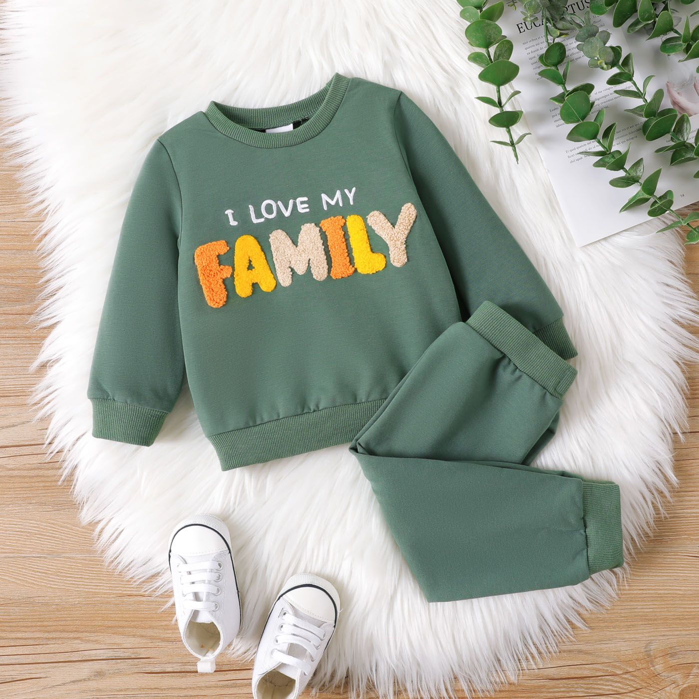 

2pcs Baby Boy/Girl Casual Letter Pattern Long Sleeve Set