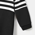 Family Matching Casual Color-block Stripes Print Long Sleeve Hooded Sweatshirts  image 5