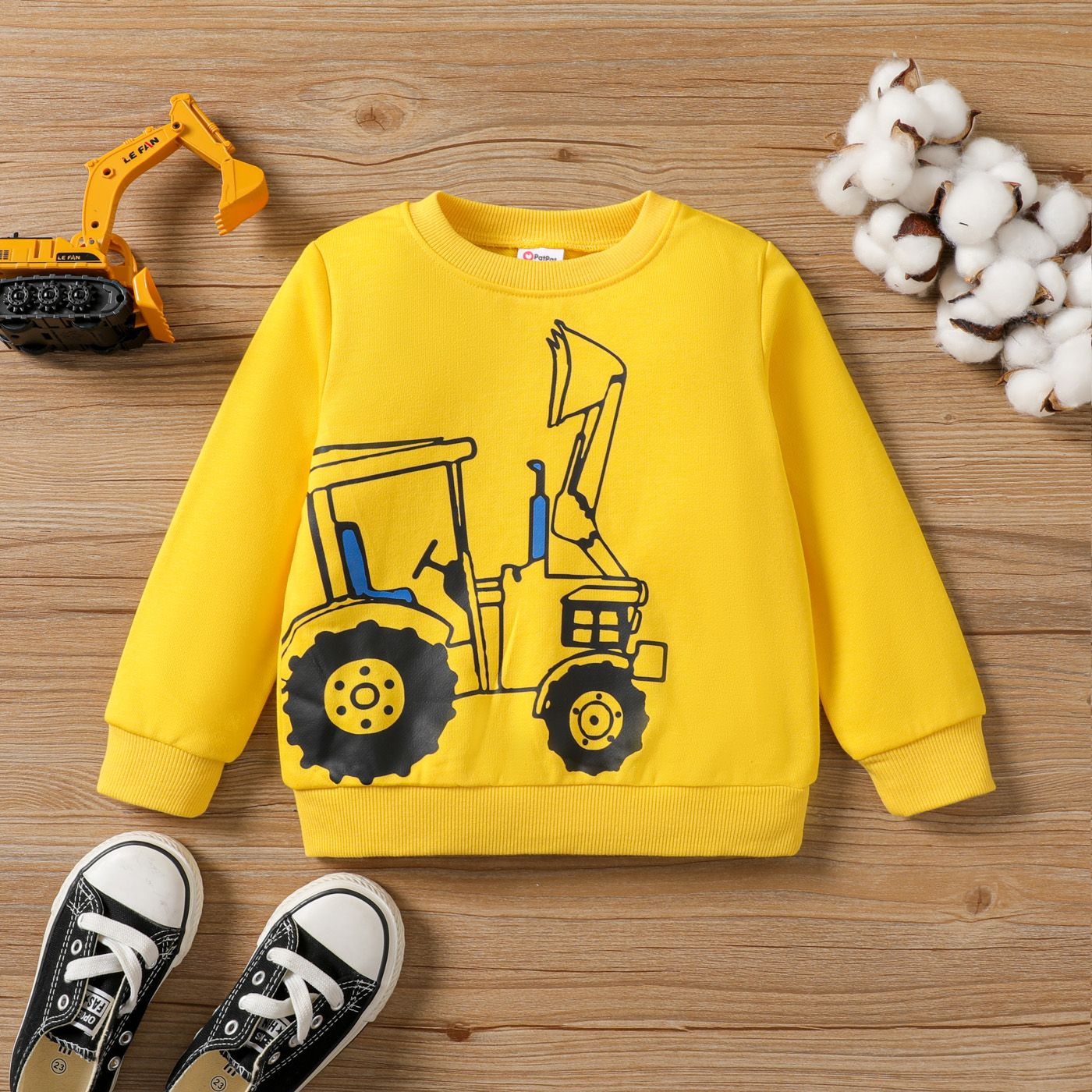 

Toddler Boy Childlike Building Pattern Sweatshirt