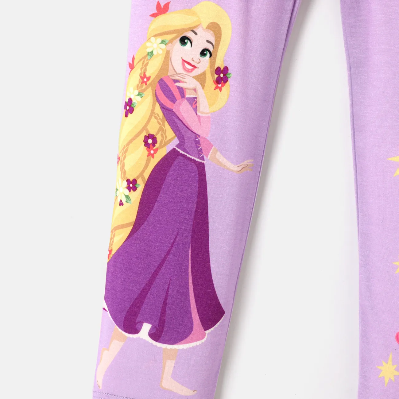 Disney Princess Criança Menina Peça dois em um Bonito Leggings/Slim-fit/Bootcut Roxa big image 1