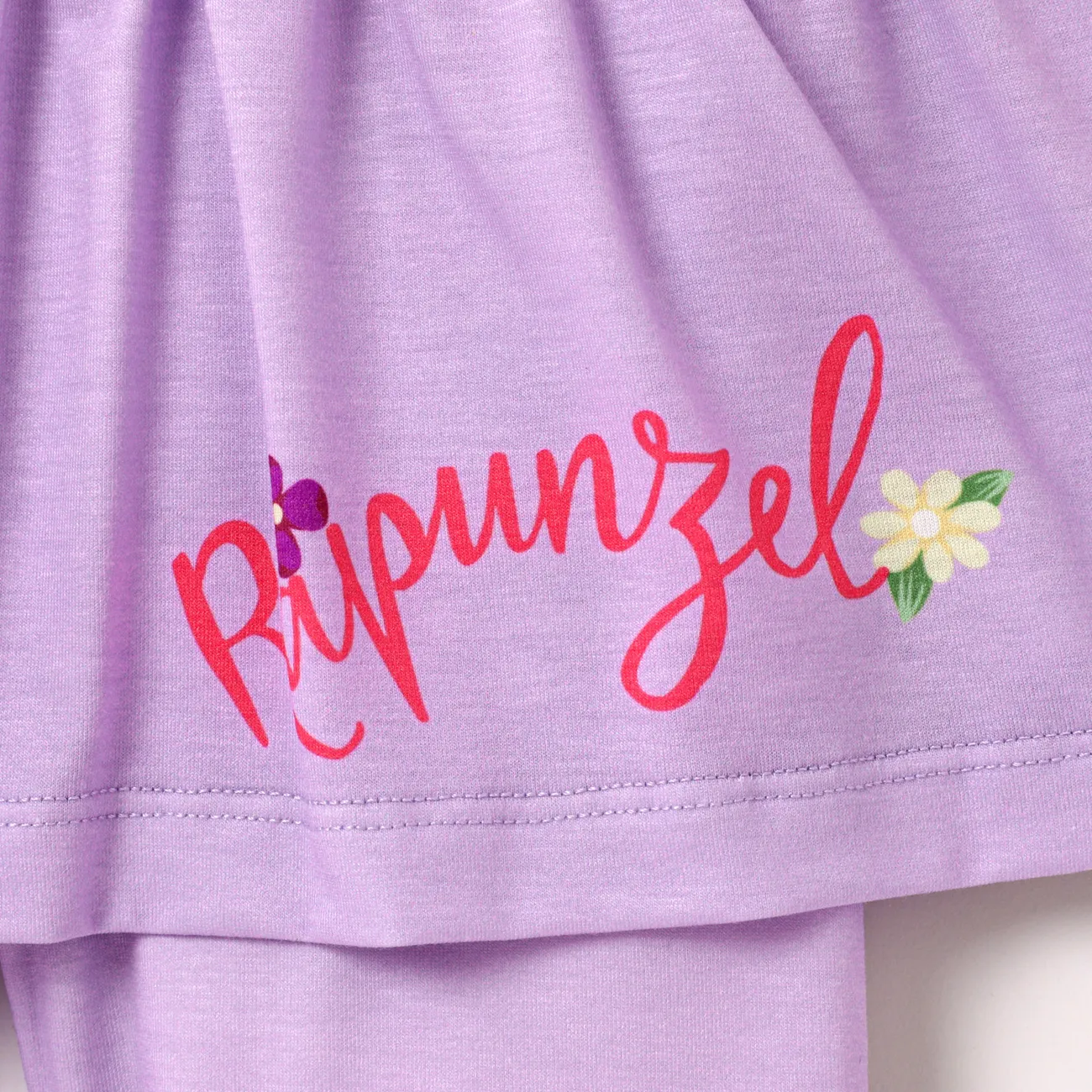 Disney Princess Toddler Girl Naia™ Character Print Ruffle Overlay 2 In 1 Leggings Purple big image 1