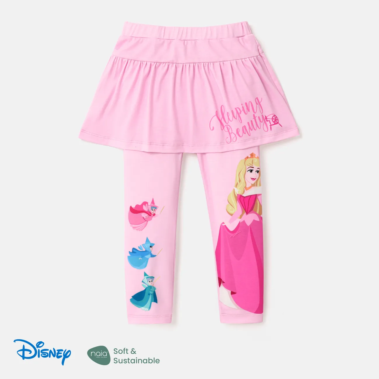 Disney Princess Toddler Girl Naia™ Character Print Ruffle Overlay 2 In 1 Leggings  big image 1