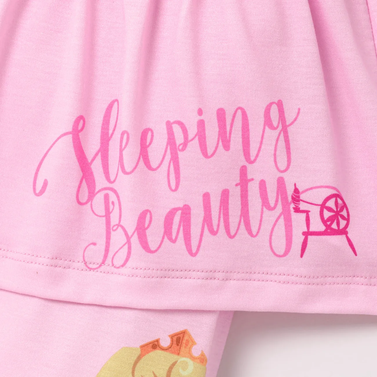 Disney Princess Toddler Girl Naia™ Character Print Ruffle Overlay 2 In 1 Leggings Pink big image 1