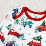 Christmas Allover red and Blue Car Print Family Matching Long-sleeve Pajamas Sets (Flame Resistant)  image 3