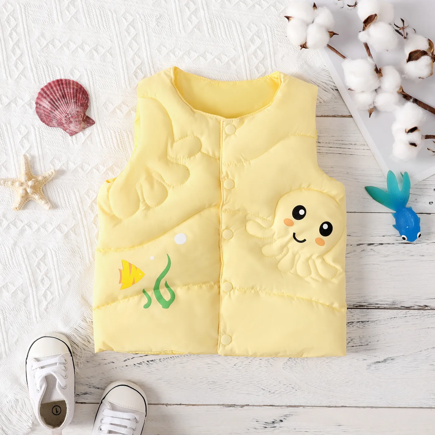 Toddler Unisex Infantil Marine Cotton Tops & Conjunto de Jaquetas   image 6