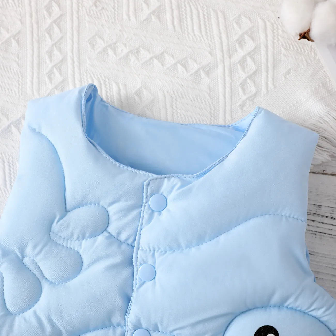 Conjunto de tops y chaquetas de algodón marino unisex para niños  Azul big image 1