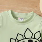 Baby Boy/Girl Childlike Animal Pattern Long-sleeved T-shirt Pale Green image 4