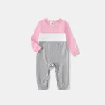 Go-Neat Family Matching Colorblock Round Neck Dresses and Jumpsuit Sets Color block image 2