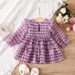 Baby Girl Sweet Solid Color Long Sleeve Dress  image 2