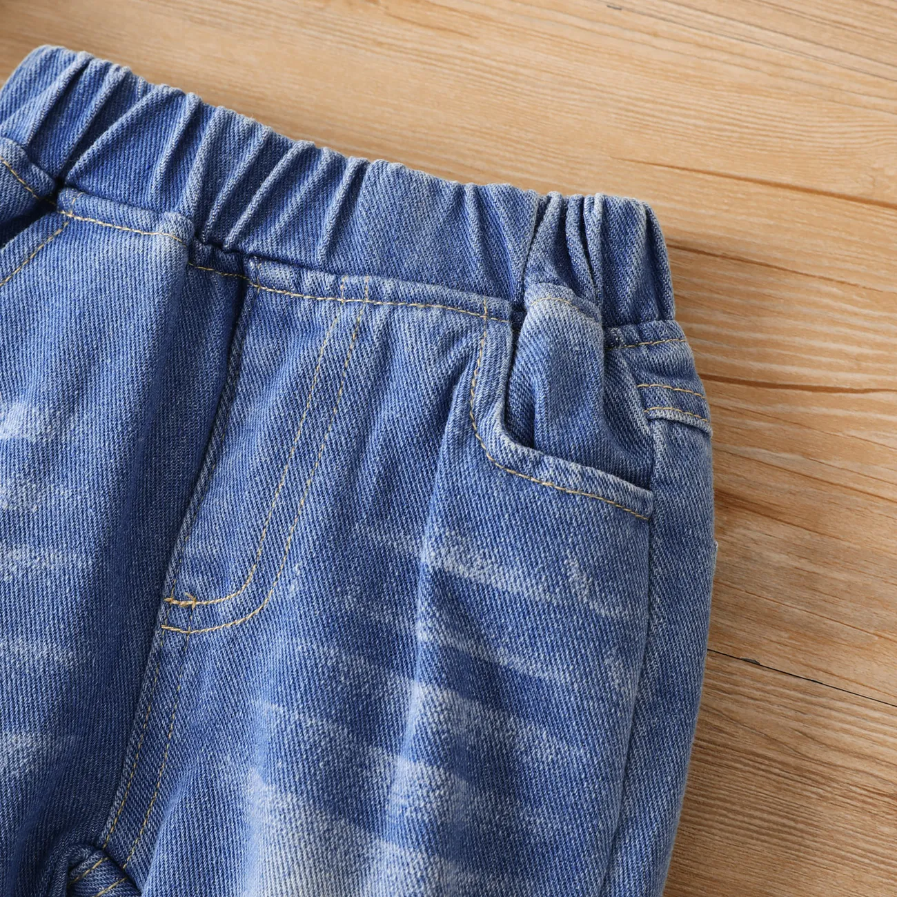 Baby Unisex Löcher Basics Jeans Denim Blue big image 1