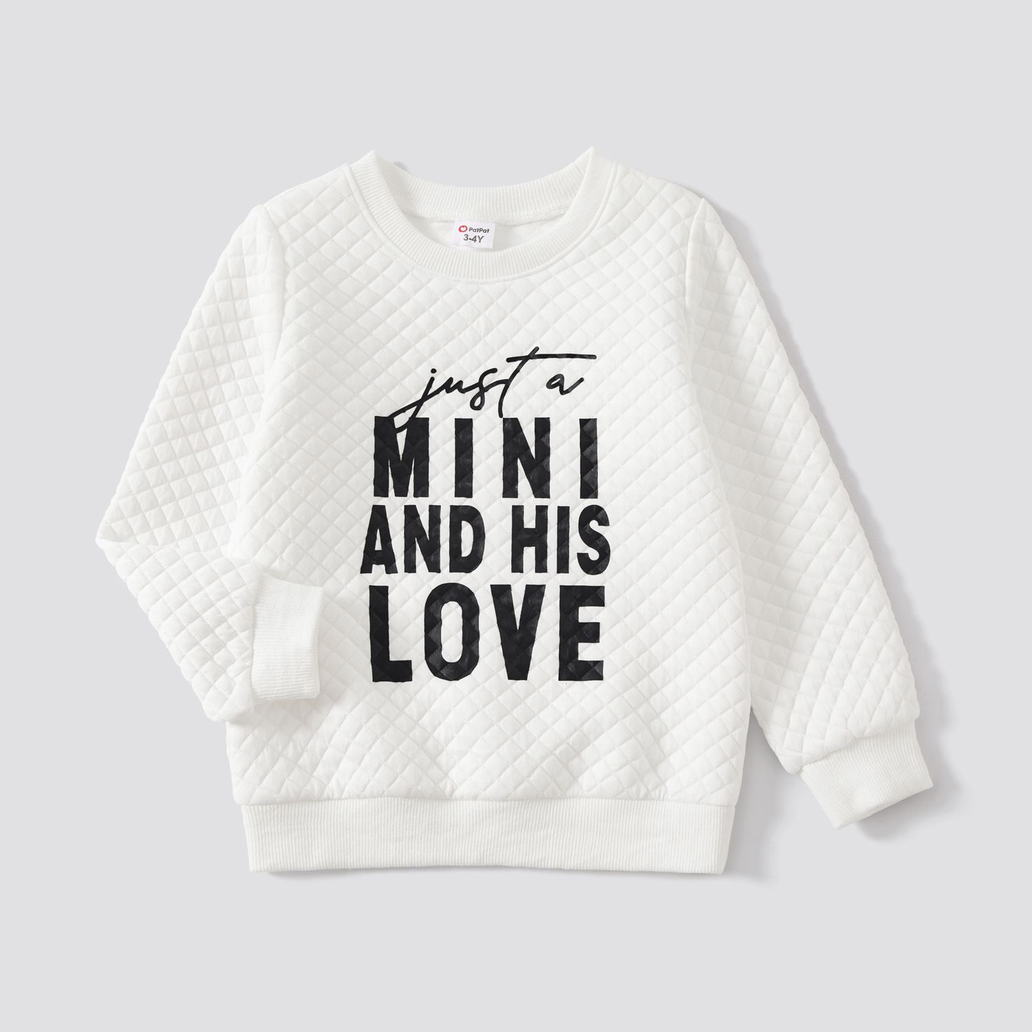 

Family Matching Letter Print Long-sleeve Tops