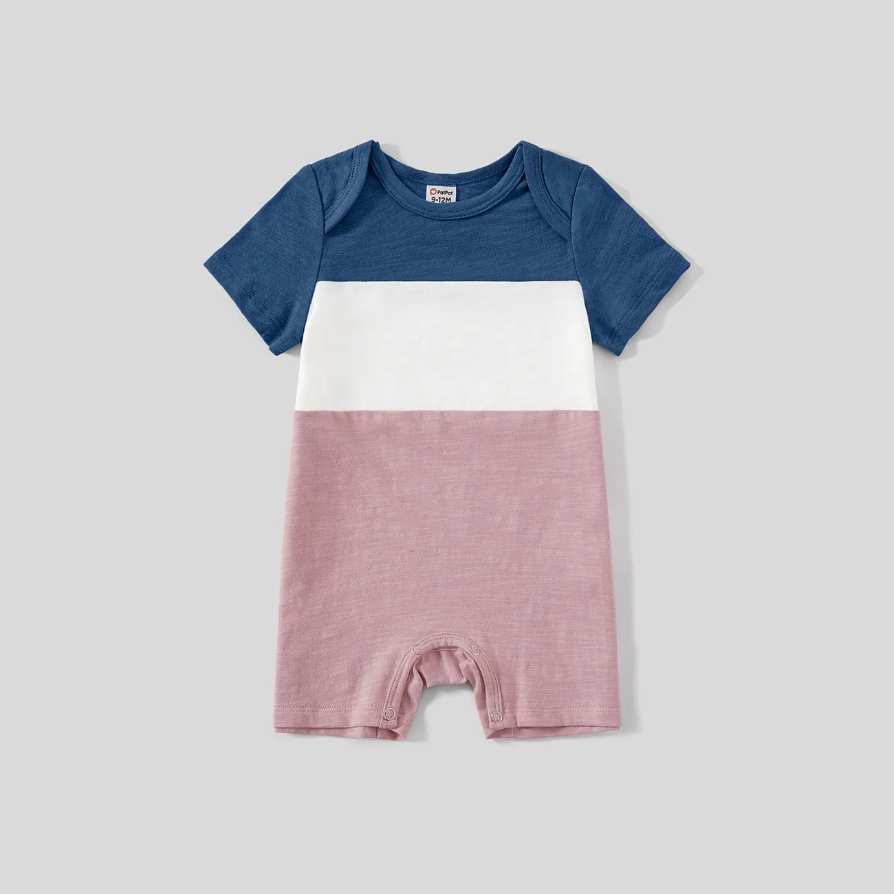 Look de família Manga curta Conjuntos de roupa para a família Conjuntos Bloco de Cor big image 1