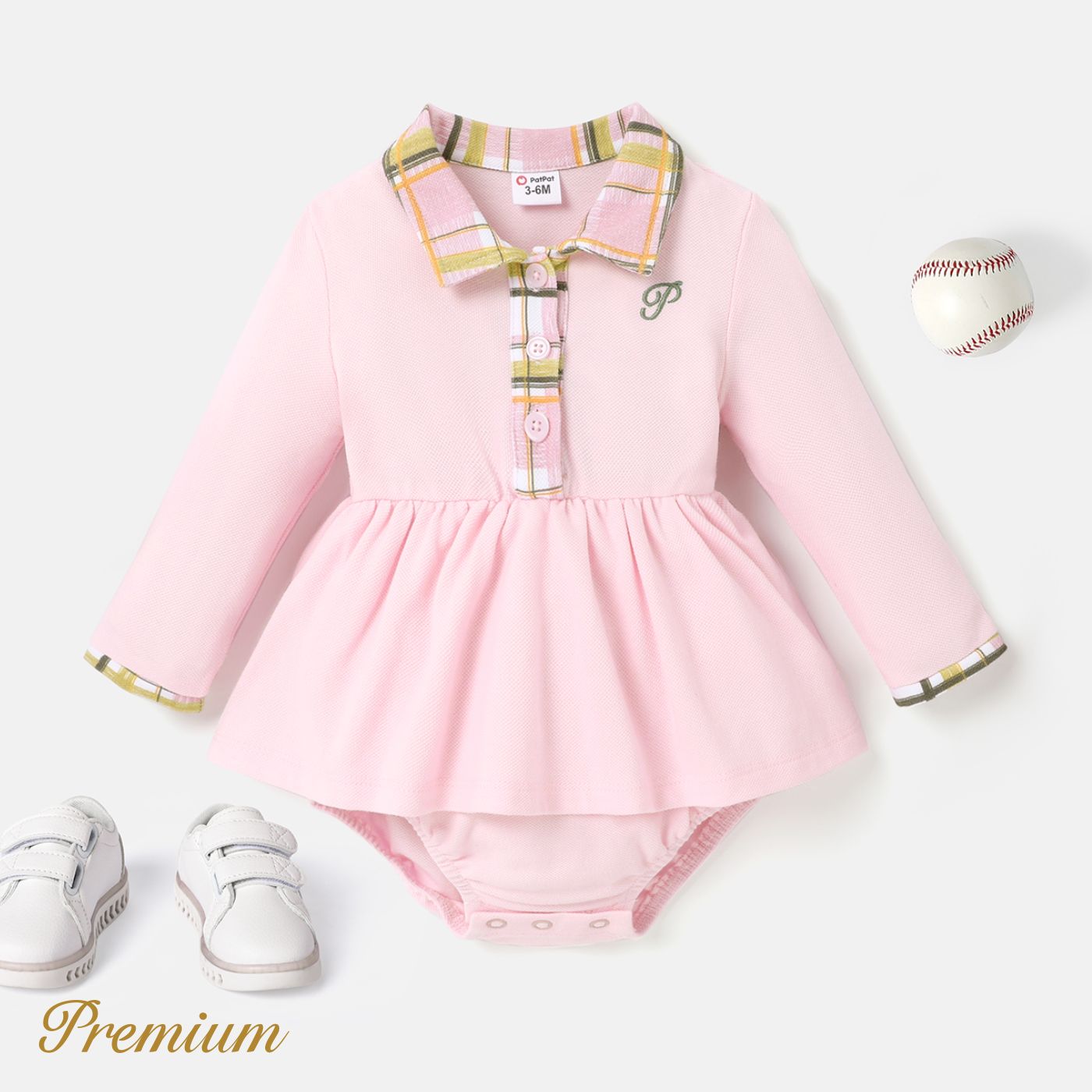 100% Cotton Elegant Baby Girl Romper With Button