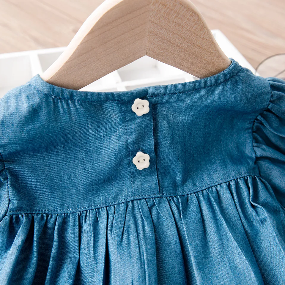 Bambino piccolo Ragazza Ipertattile Casual Fiore grande Vestiti big image 3