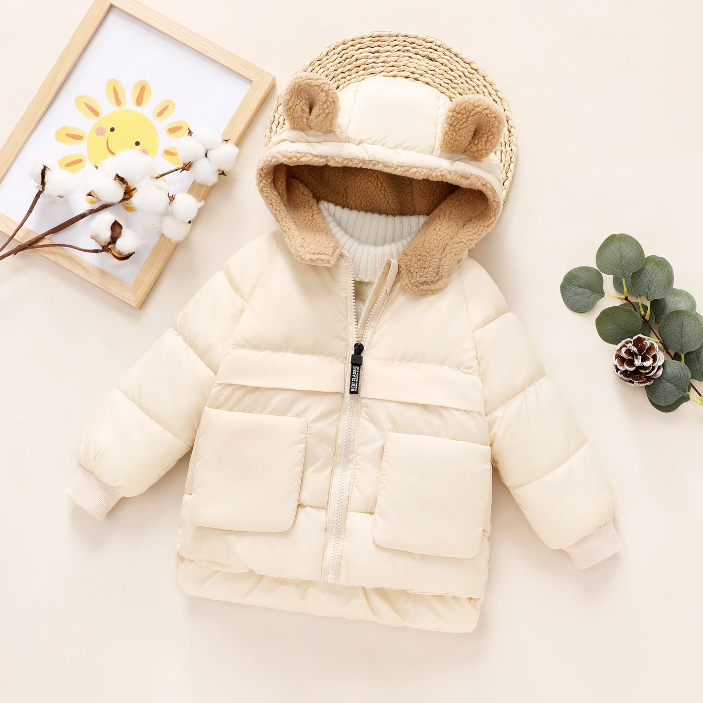 

Toddler Boy/Girl Childlike Solid Color Coat