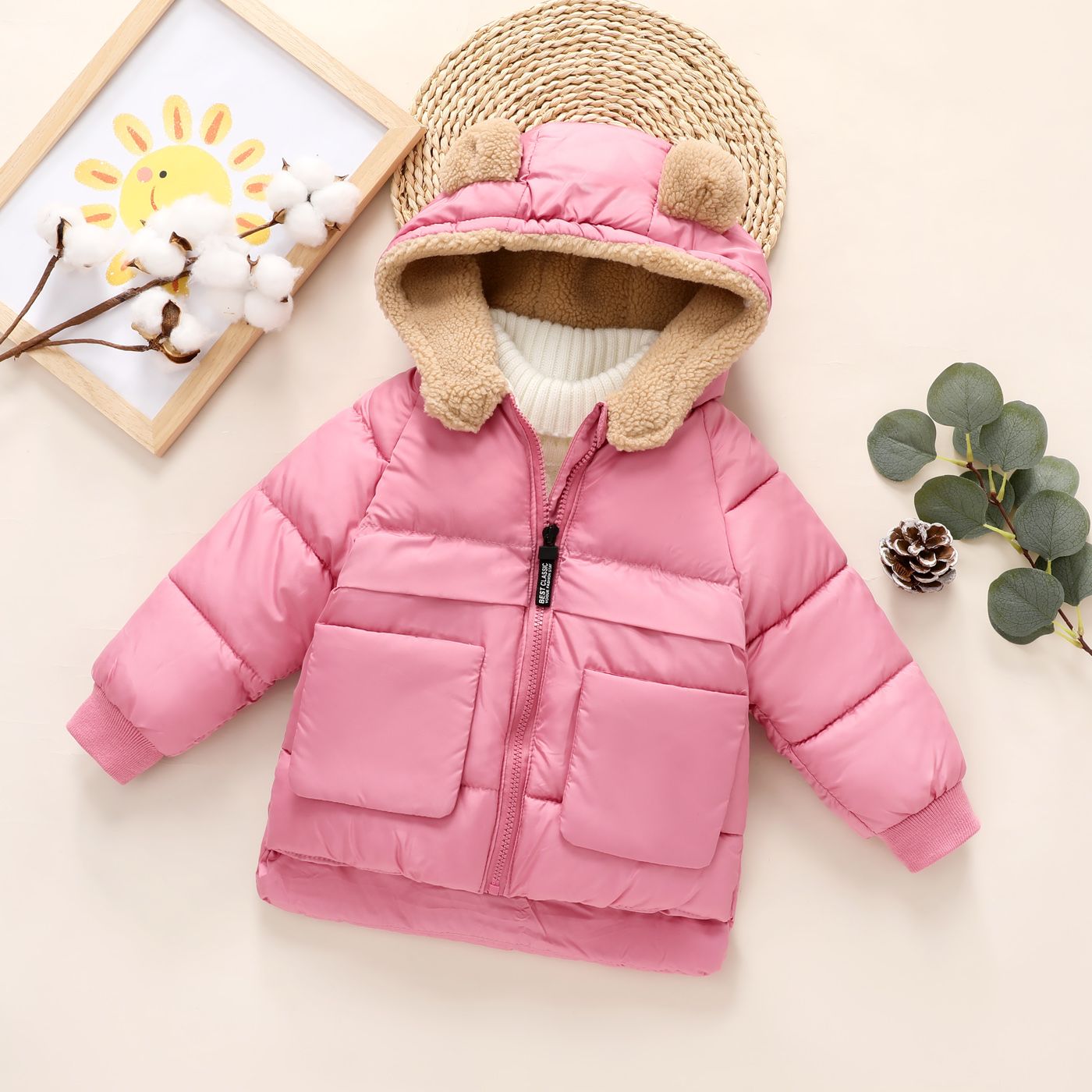 

Toddler Boy/Girl Childlike Solid Color Coat