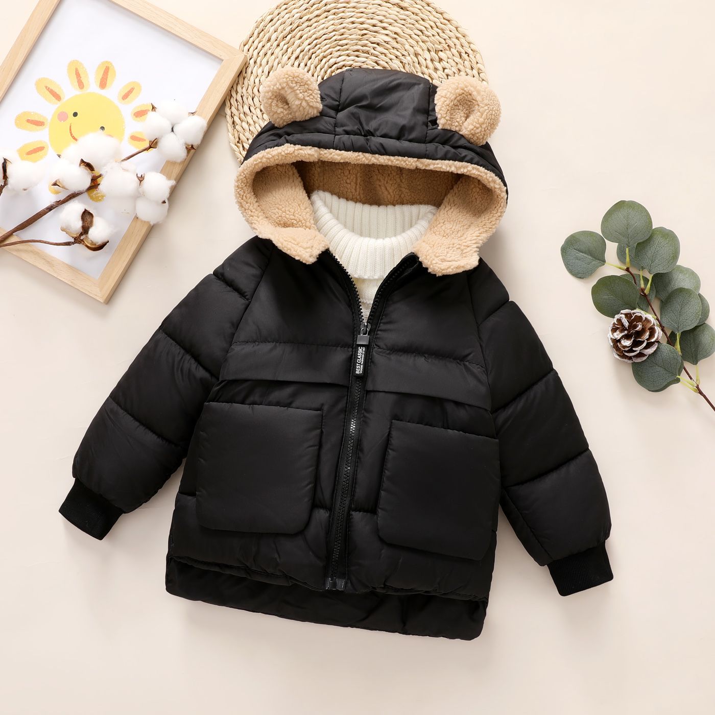 

Toddler Boy/Girl Childlike Solid Color Coat