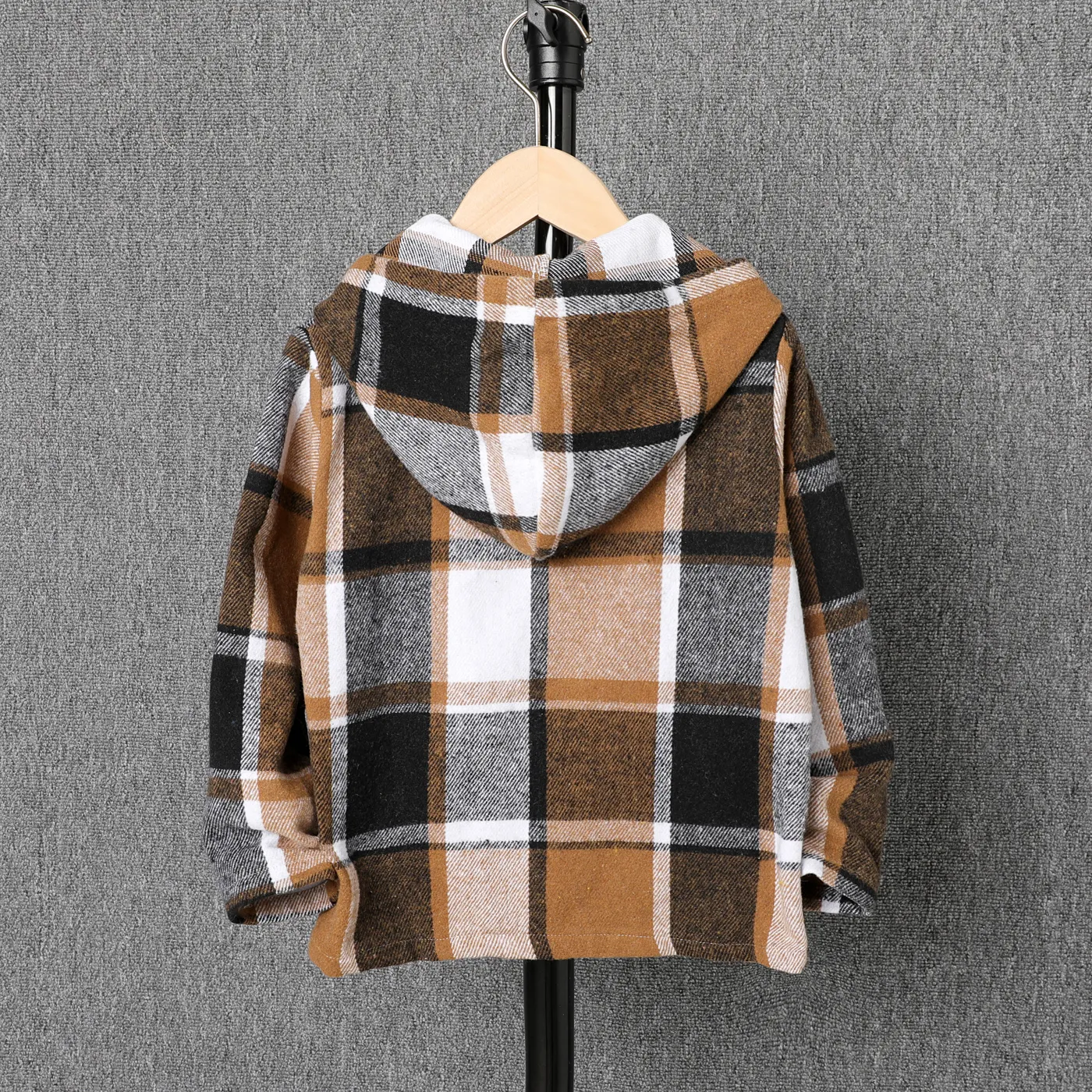 Kid Boy Hooded Plaid Long sleeves Shirt Jacket  image 6