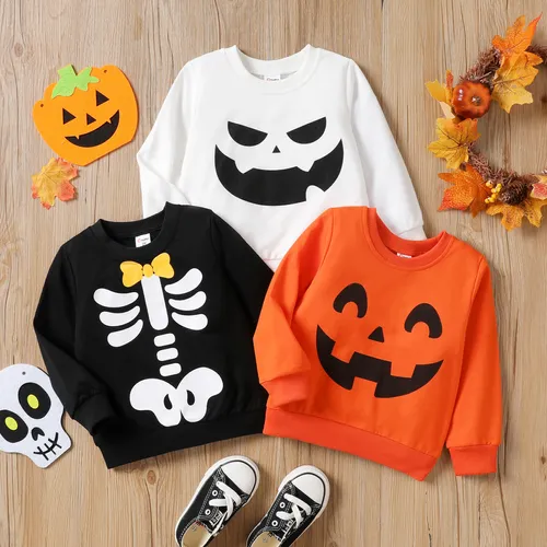 Toddler Girl/Boy Halloween Pattern Sweatshirt