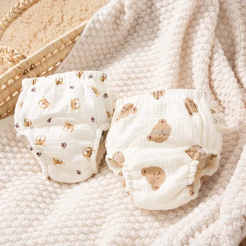 100% Cotton Baby Cloth Diapers with Tiger Prints