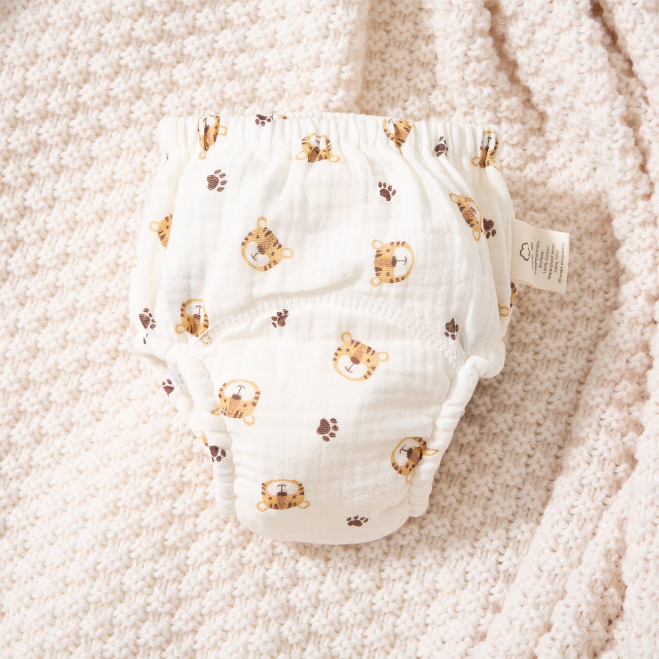 100% Cotton Baby Cloth Diapers With Tiger Prints