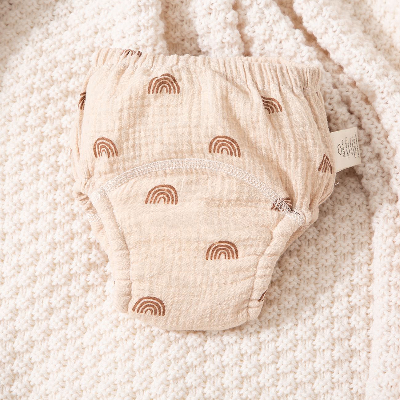 Couches En Tissu De Bébé 100% Coton Avec Imprimés Arc-en-ciel
