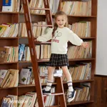 2pcs Cotton Blend  Medium Thick School Toddler Girl  Dress Set with Pleat  image 2