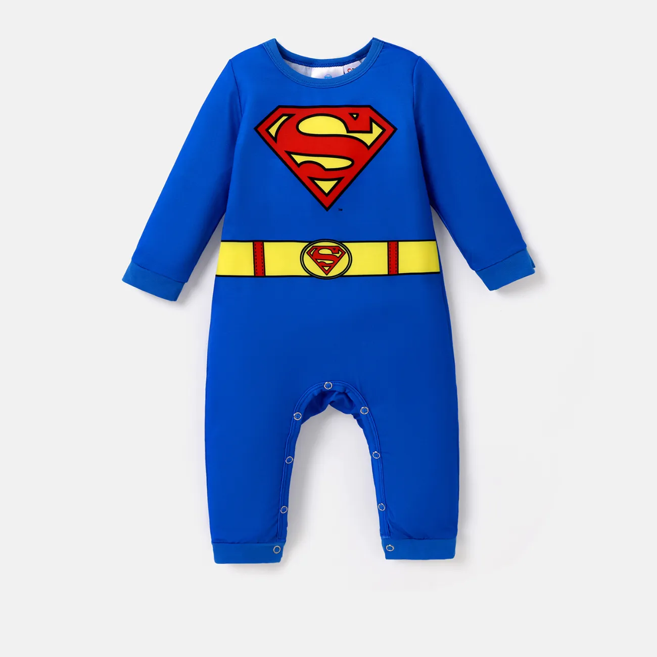 Justice League Baby Boy/Girl Long-sleeve Graphic Jumpsuit Blue big image 1