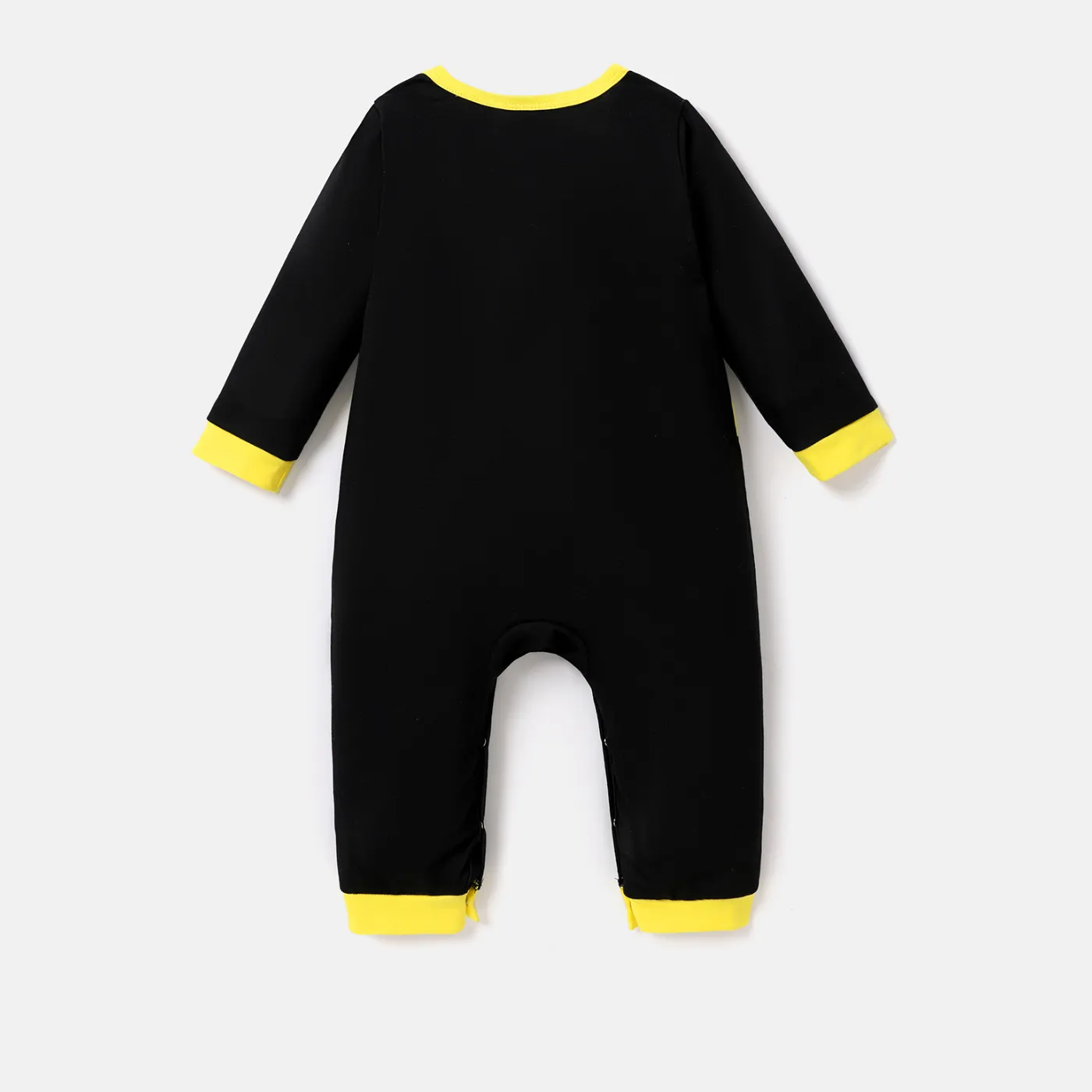 Justice League Baby Boy/Girl Long-sleeve Graphic Jumpsuit Black image 3