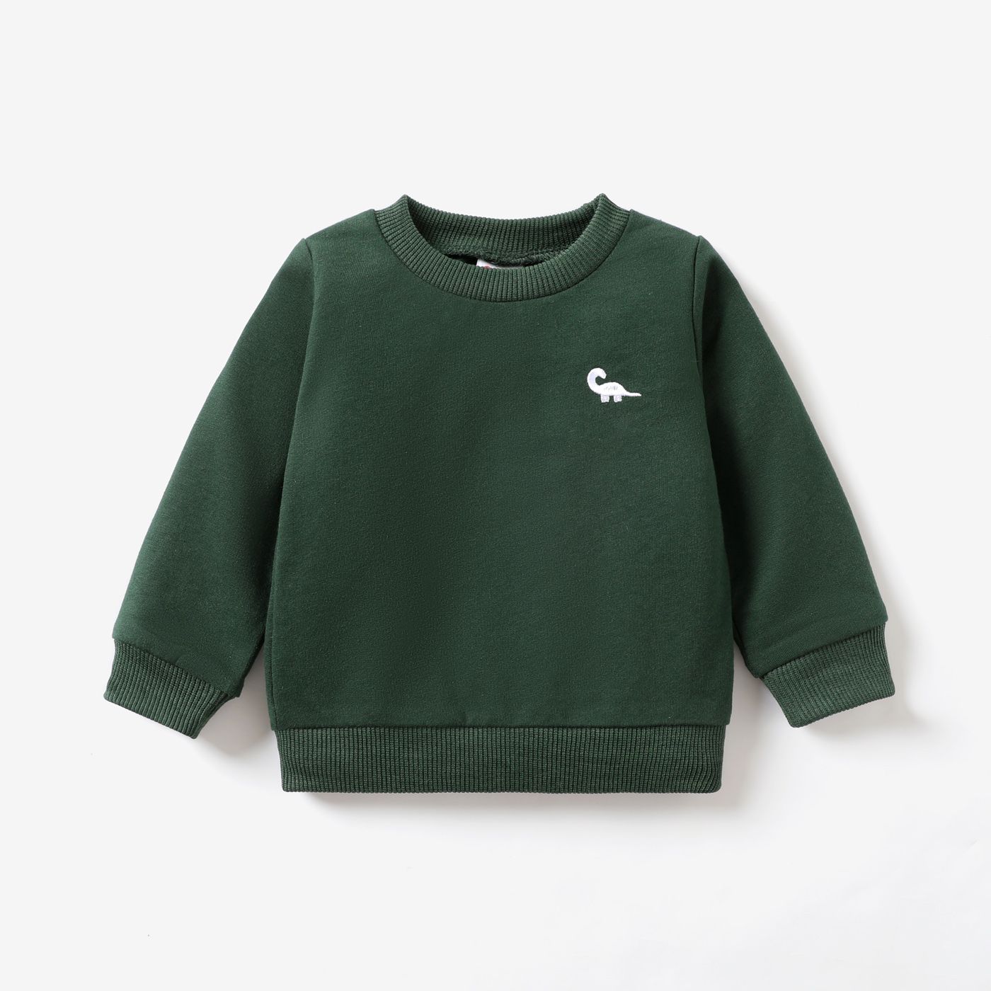 Baby Boy Animal Pattern Dinosaur Broderie Manches Longues Sweat-shirt