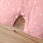 Baby Boy/Girl Allover Stars Polka Dots Print Short-sleeve Romper Pink image 6