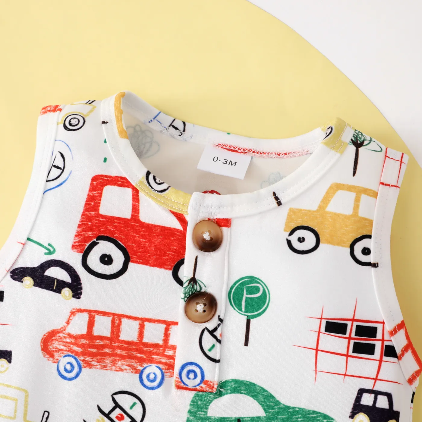 Baby Boy Vehicle Car Print Tank Bodysuit  image 3