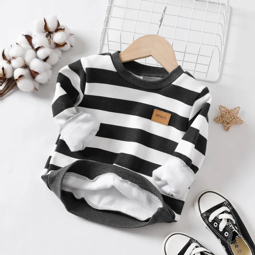 Toddler Boy Casual Striped Long Sleeve Sweatshirt   big image 1