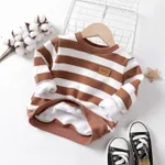 Toddler Boy Casual Striped Long Sleeve Sweatshirt  Brown