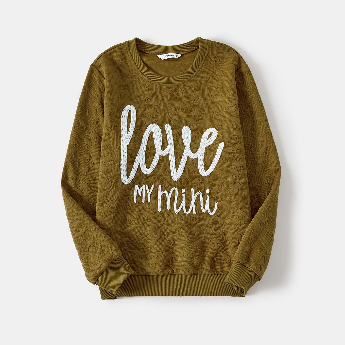 

Family Matching 3D Dinosaur Pattern Letters Print Long-sleeve Casual Tops