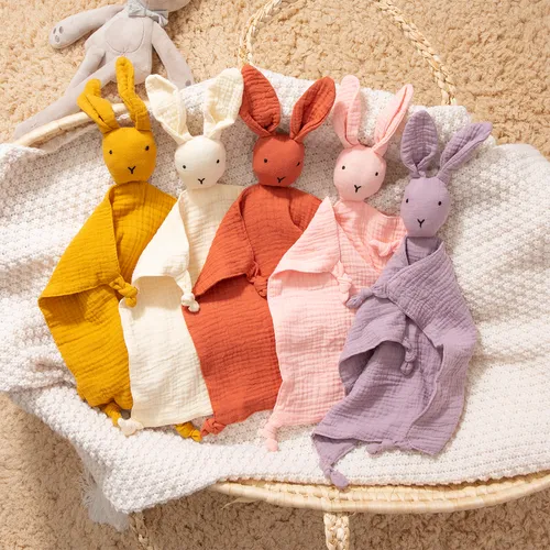 Rabbit Muslin Cotton Double-Layered Baby Drool Bib