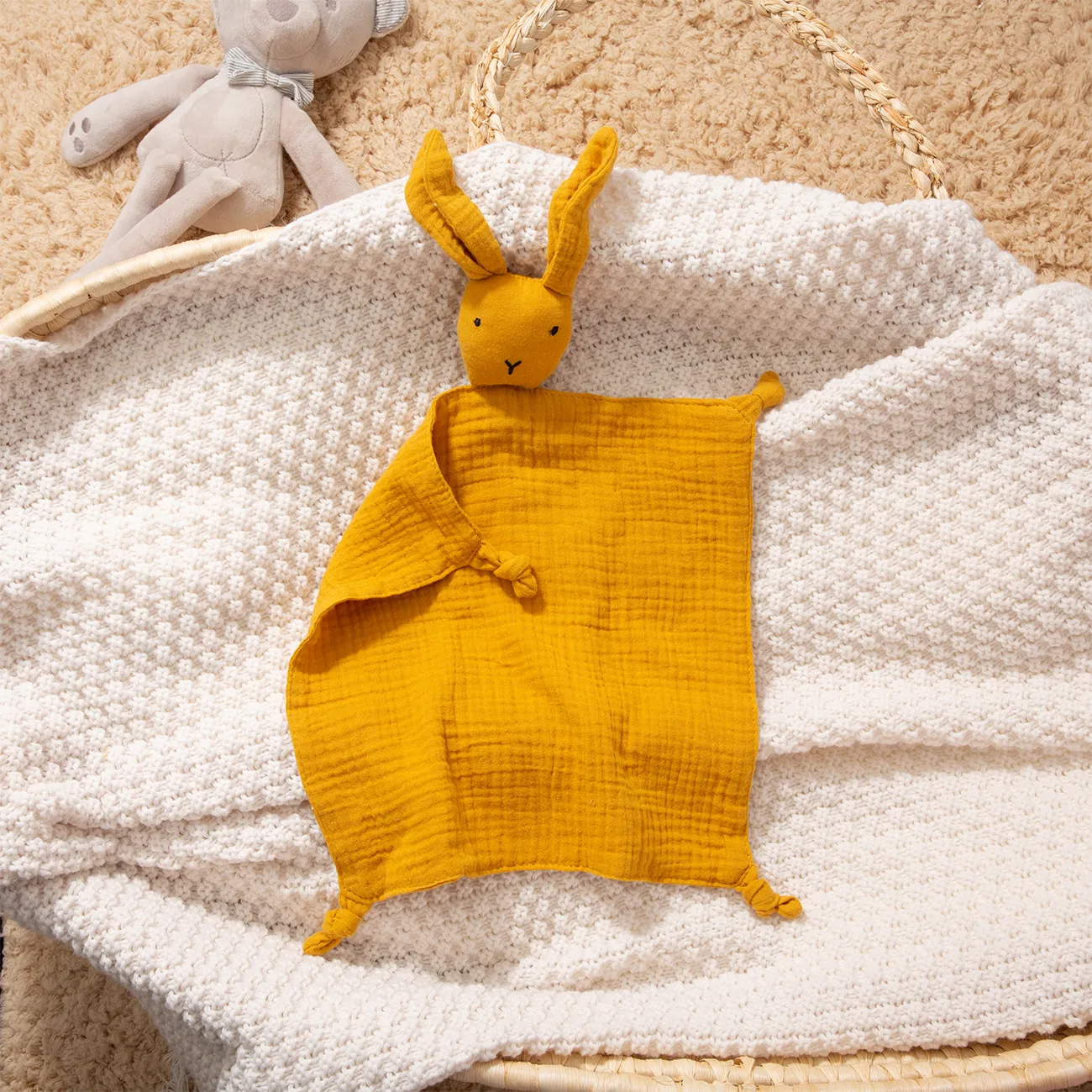 

Rabbit Muslin Cotton Double-Layered Baby Drool Bib