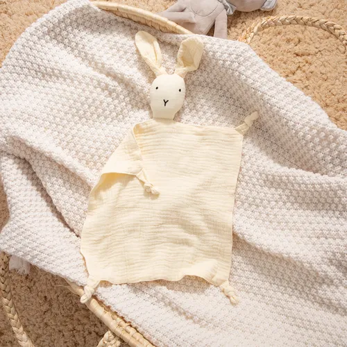 Bavoir bébé bave à double couche en mousseline de mousseline de lapin