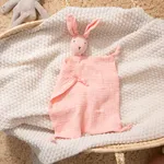 Rabbit Muslin Cotton Double-Layered Baby Drool Bib Pink