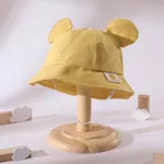 chapéu de balde de orelhas duplas simples para criança Amarelo